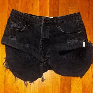 One Teaspoon Charcoal Denim Pants
